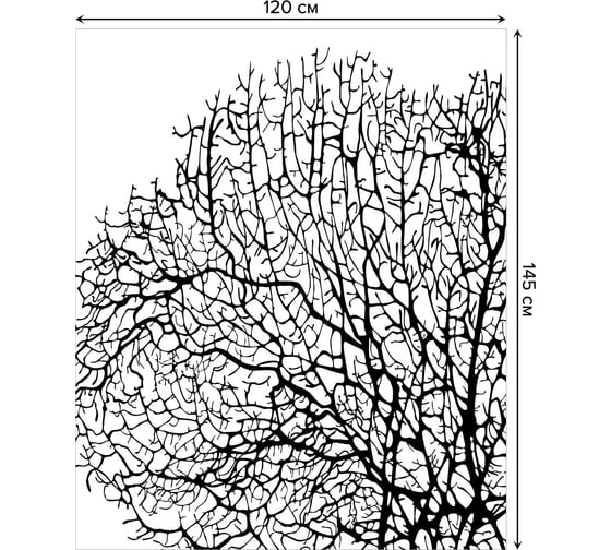 Прямоугольная скатерть JoyArty Очертания веток из сатена tc_28070_120x145