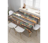 Прямоугольная скатерть JoyArty Лесные ростки из сатена tc_6927_120x145