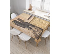 Прямоугольная скатерть JoyArty Ковбойский дом из сатена tc_23096_120x145