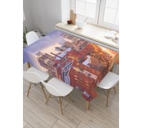 Прямоугольная скатерть JoyArty Огни Нью-Йорка из сатена tc_36817_120x145