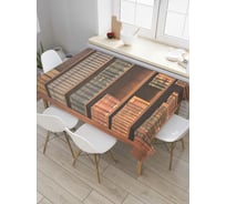 Прямоугольная скатерть JoyArty Книжный набор из сатена tc_806_120x145