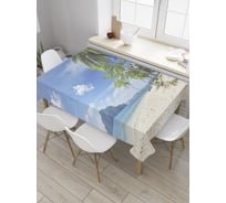 Прямоугольная скатерть JoyArty Пальмы на островах из сатена tc_28079_120x145