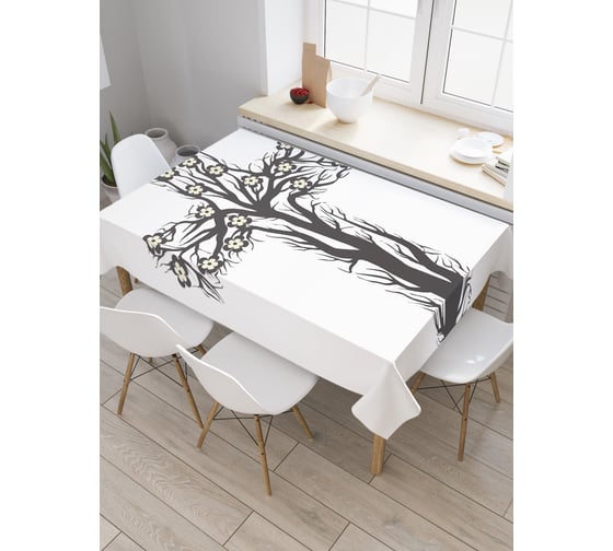 Прямоугольная скатерть JoyArty Крестовое дерево из сатена tc_9580_120x145 1