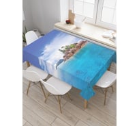 Прямоугольная скатерть JoyArty Отплытие от берега из сатена tc_9577_120x145