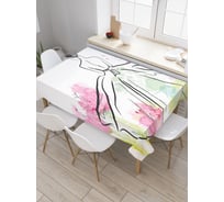 Прямоугольная скатерть JoyArty Платье и пятна красок из сатена tc_21038_120x145