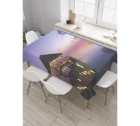 Прямоугольная скатерть JoyArty Отдых на причале из сатена tc_31559_120x145
