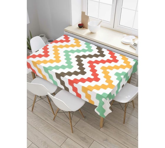 Прямоугольная скатерть JoyArty Магия зигзагов из сатена tc_4334_120x145 1