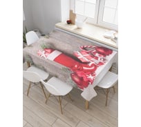 Прямоугольная скатерть JoyArty Новогодние подарки из сатена tc_20301_120x145