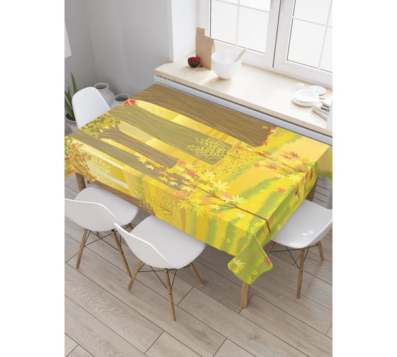 Прямоугольная скатерть JoyArty Осенняя акварель из сатена tc_37654_120x145 1