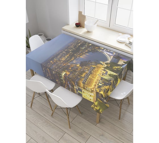 Прямоугольная скатерть JoyArty Ночной Нью-Йорк из сатена tc_32236_120x145 1