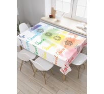 Прямоугольная скатерть JoyArty Основные чакры из сатена tc_18752_120x145