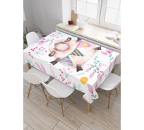Прямоугольная скатерть JoyArty Милая овечка из сатена tc_30738_120x145