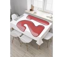 Прямоугольная скатерть JoyArty Красные цифры из сатена tc_33160_120x145