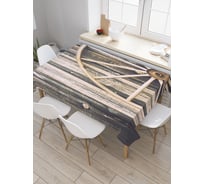 Прямоугольная скатерть JoyArty Колесо телеги из сатена tc_38263_120x145