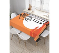 Прямоугольная скатерть JoyArty Пара на закате из сатена tc_30388_120x145