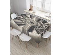 Прямоугольная скатерть JoyArty Лопасти ретросамолета из сатена tc_8841_120x145