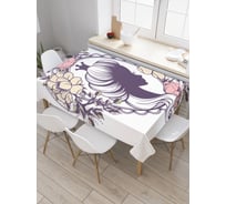 Прямоугольная скатерть JoyArty Образ красавицы из сатена tc_33595_120x145