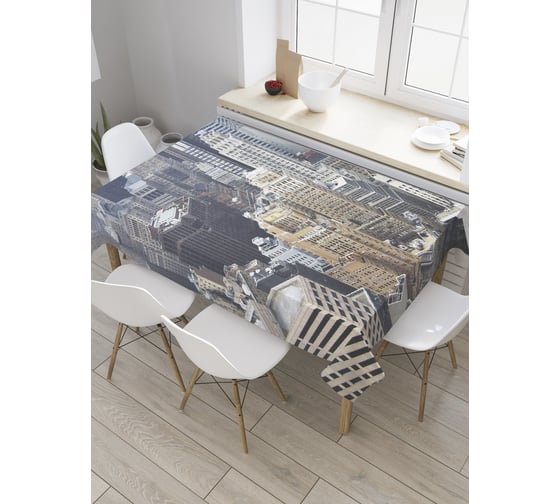 Прямоугольная скатерть JoyArty Небоскребы Нью Йорка из сатена tc_31452_120x145 1