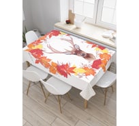 Прямоугольная скатерть JoyArty Лесной олень из сатена tc_18833_120x145