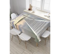 Прямоугольная скатерть JoyArty Островные мосты из сатена tc_9150_120x145