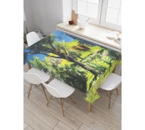Прямоугольная скатерть JoyArty Летний пейзаж из сатена tc_32323_120x145