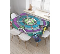 Прямоугольная скатерть JoyArty Магические пентаграммы из сатена tc_19339_120x145