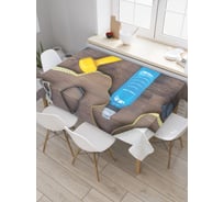 Прямоугольная скатерть JoyArty Подготовка к тренировке из сатена tc_36990_120x145