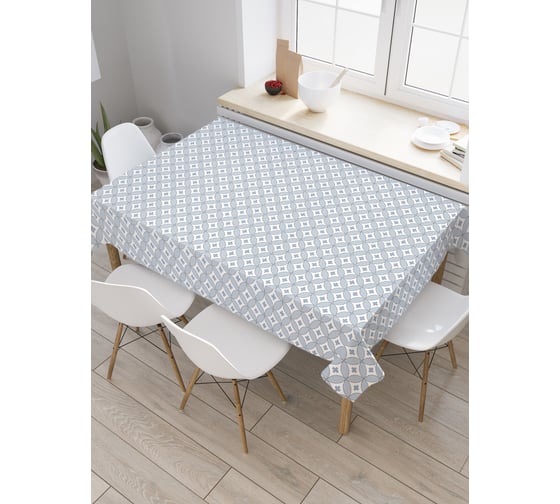Прямоугольная скатерть JoyArty Крестики в кружочках из сатена tc_31836_120x145 1