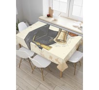 Прямоугольная скатерть JoyArty Конфедератка и диплом из сатена tc_4507_120x145