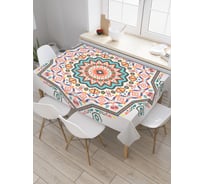 Прямоугольная скатерть JoyArty Острая мандала из сатена tc_26713_120x145