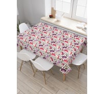 Прямоугольная скатерть JoyArty Пирожные любви из сатена tc_32033_120x145