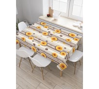 Прямоугольная скатерть JoyArty Объемные круги из сатена tc_28513_120x145