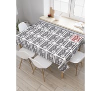 Прямоугольная скатерть JoyArty Мир магнитофонов из сатена tc_9773_120x145