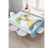 Прямоугольная скатерть JoyArty Остров-кит из сатена tc_32974_120x145