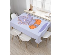 Прямоугольная скатерть JoyArty Медитирующий слоненок из сатена tc_37552_120x145