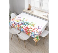 Прямоугольная скатерть JoyArty Нотный беспорядок из сатена tc_21781_120x145