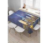 Прямоугольная скатерть JoyArty Ночные огни города из сатена tc_30914_120x145