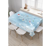 Прямоугольная скатерть JoyArty Падающая снежинка из сатена tc_21490_120x145