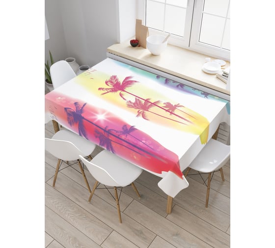 Прямоугольная скатерть JoyArty Мираж серфингиста из сатена tc_17129_120x145 1