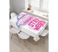 Прямоугольная скатерть JoyArty Оставайся странным из сатена tc_19594_120x145