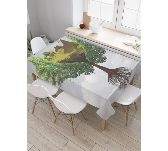 Прямоугольная скатерть JoyArty Остров на дереве из сатена tc_22429_120x145 1