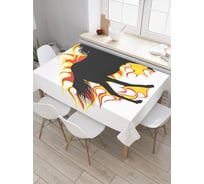 Прямоугольная скатерть JoyArty Огненный мустанг из сатена tc_29118_120x145