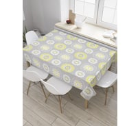 Прямоугольная скатерть JoyArty Круглые цветы из сатена tc_34690_120x145