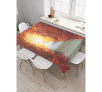 Прямоугольная скатерть JoyArty Осенний тоннель из сатена tc_30756_120x145