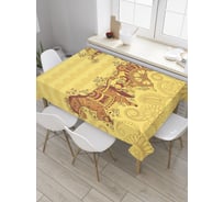 Прямоугольная скатерть JoyArty Лошадь с каретой из сатена tc_31568_120x145
