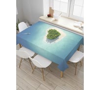 Прямоугольная скатерть JoyArty Остров любви из сатена tc_91946_120x145