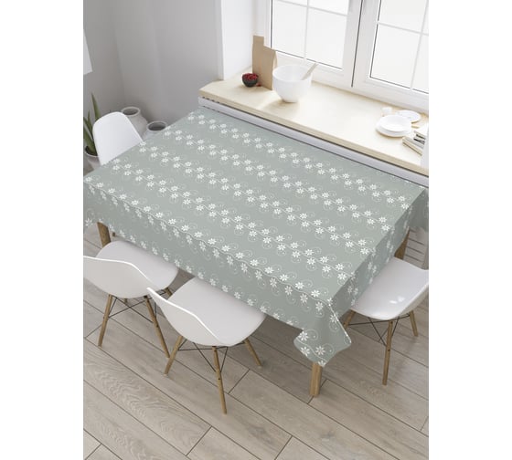 Прямоугольная скатерть JoyArty Лиана с завитушками из сатена tc_31794_120x145 1