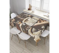 Прямоугольная скатерть JoyArty Кофейное блаженство из сатена tc_32060_120x145
