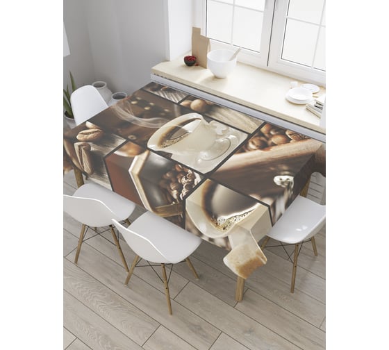Прямоугольная скатерть JoyArty Кофейное блаженство из сатена tc_32060_120x145 1