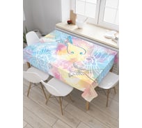 Прямоугольная скатерть JoyArty Ноктюрн с бабочками из сатена tc_21771_120x145